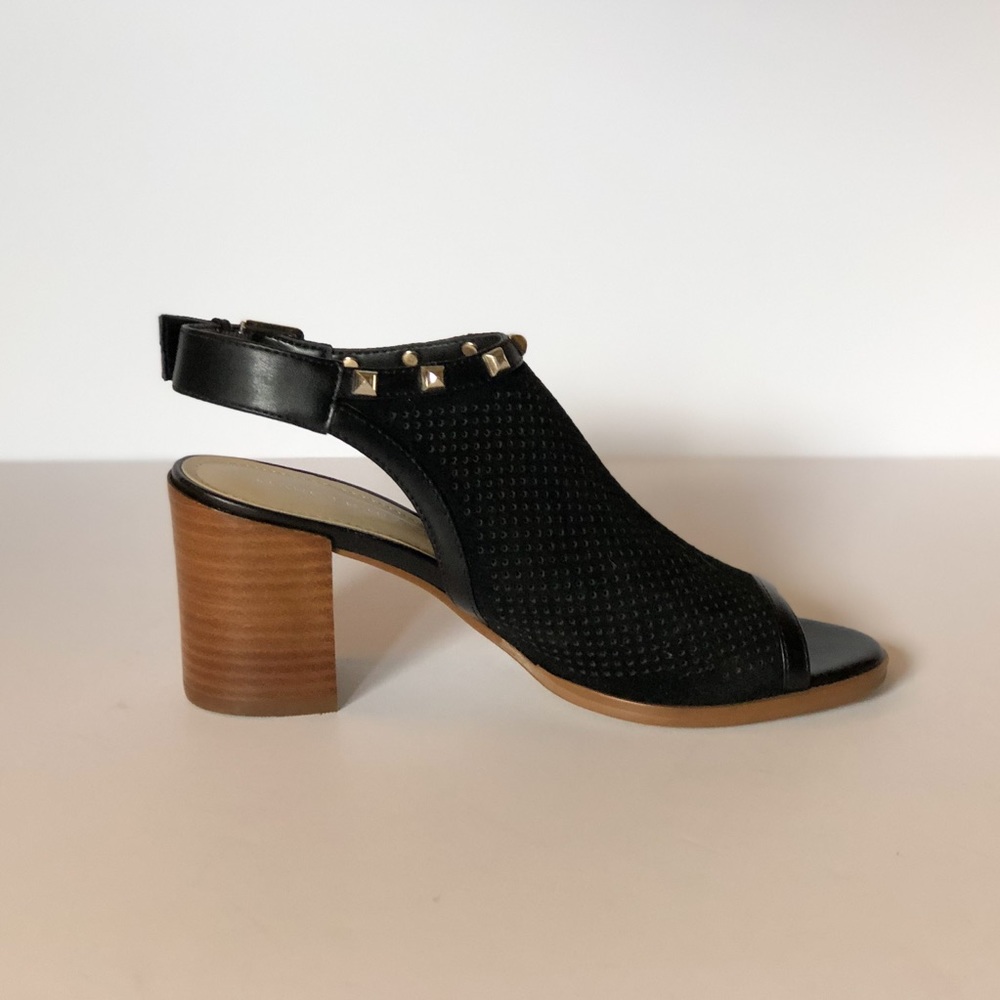 Marc Fisher leather block heel sandals Sz 6 NWT